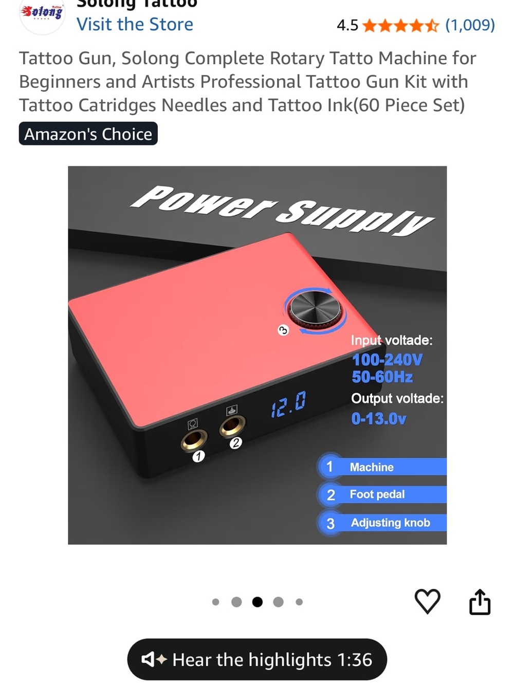 Pen Style Tattoo Machine + Ink + Shading Needles (Beginner Kit) - Picture 5 of 5